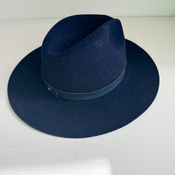 Wyeth Navy Blue Wool Felt Rancher Hat OS - Picture 9 of 9